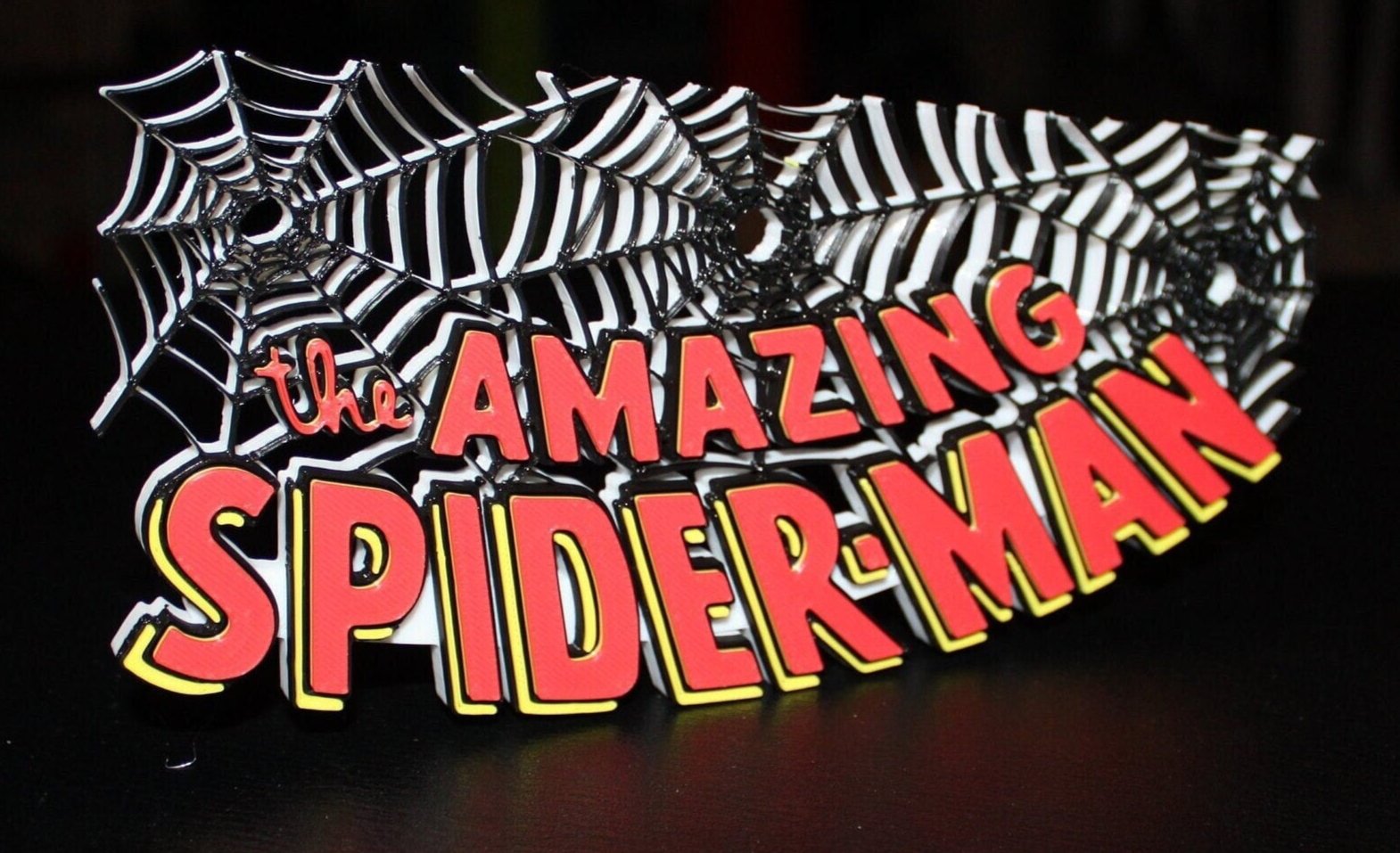 The Amazing Spider-Man 3D printed Comic Logo Art