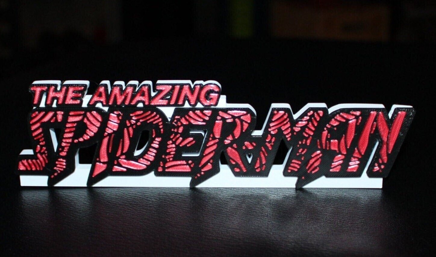 Spider-Man 3D printed Comic Logo Art