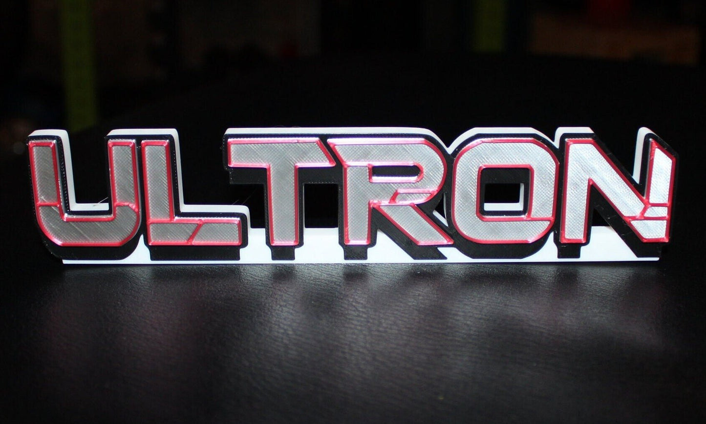 Ultron 3D printed Comic Logo Art