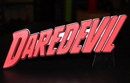 Daredevil 3D printed Comic Logo Art