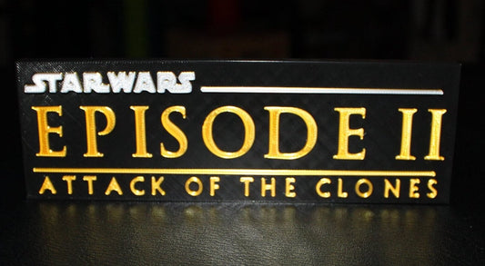 Star Wars Episode II 3D printed Logo Art