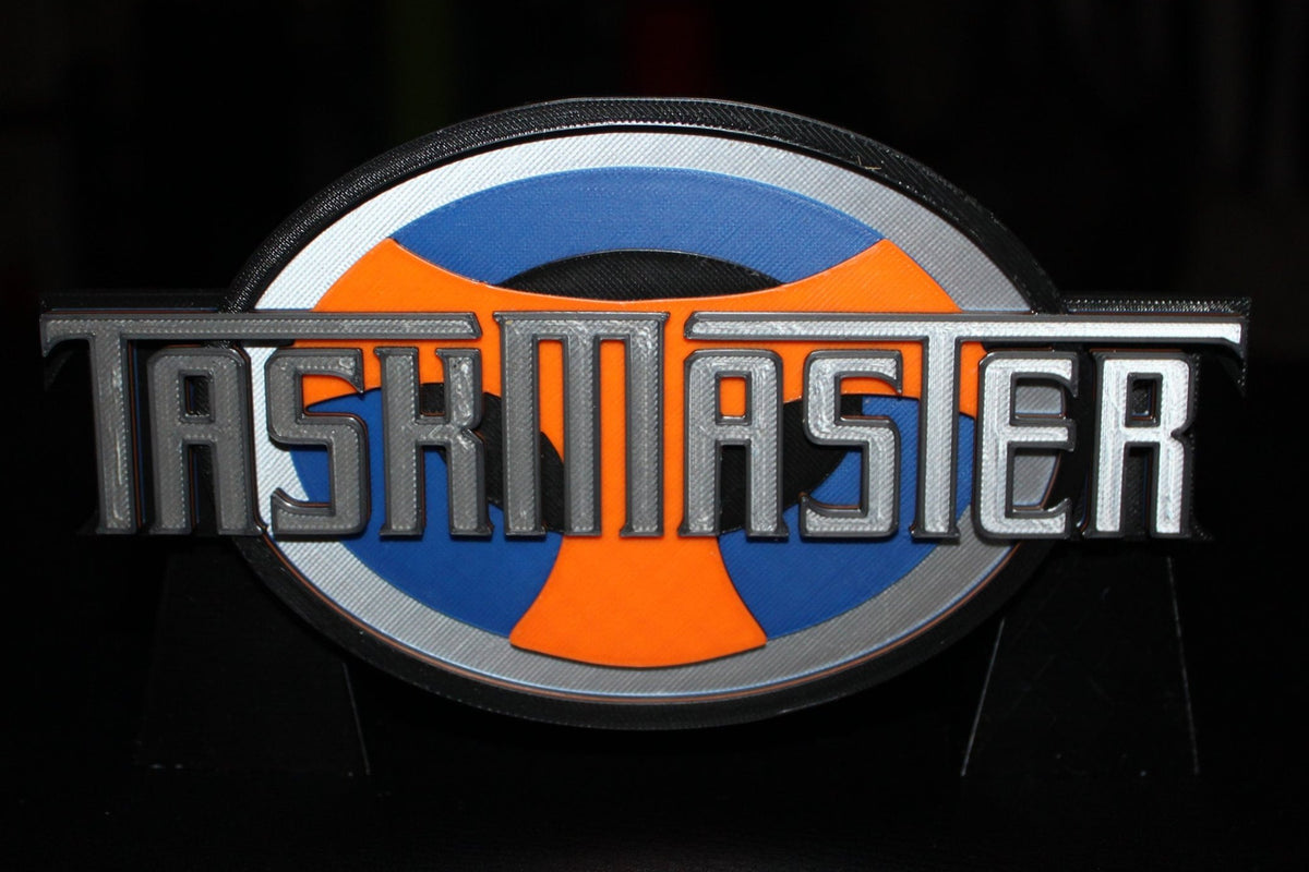 Taskmaster 3D printed Logo Sign Wall Desk Shelf Art – WindyCity3D