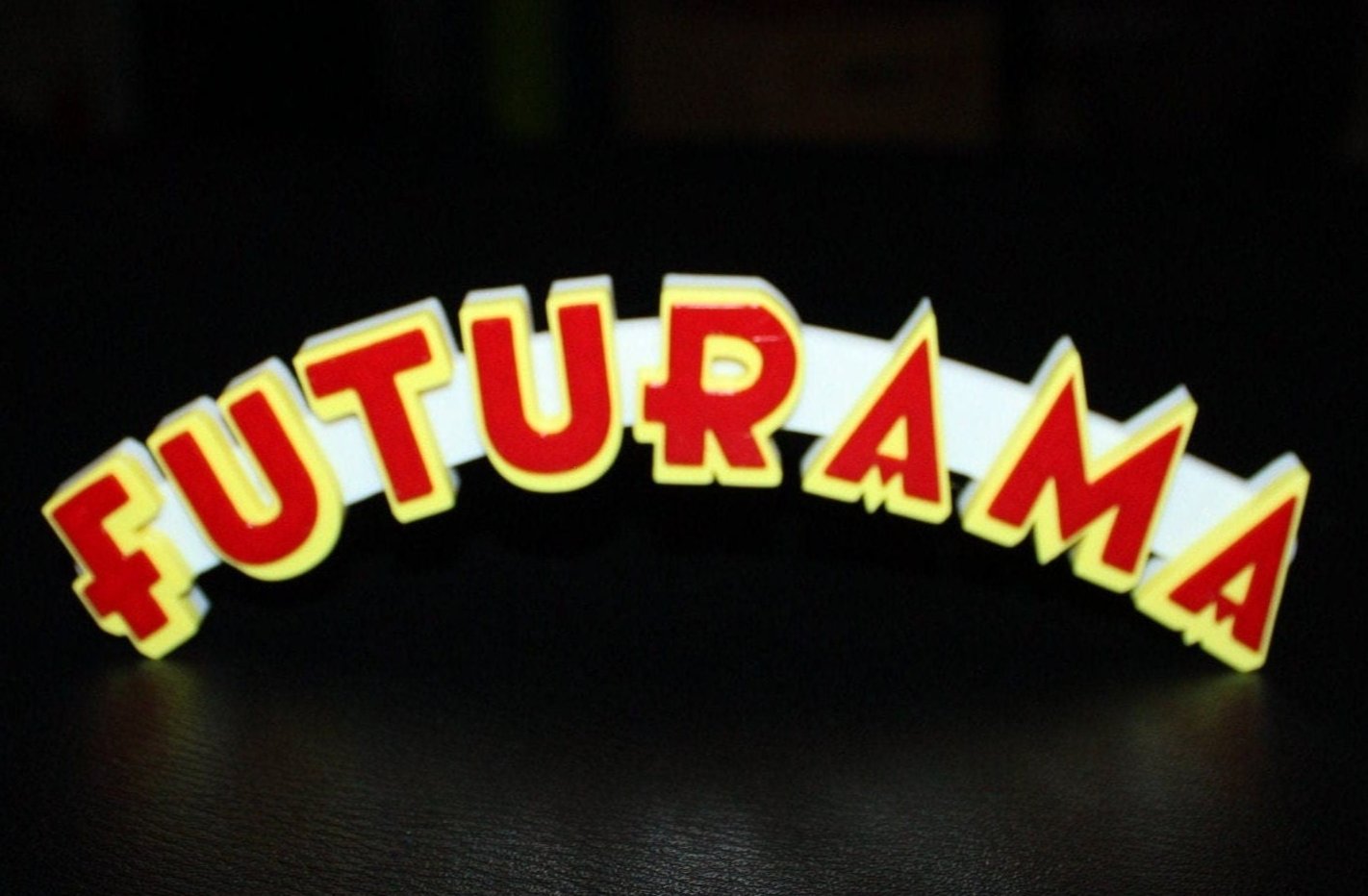 Futurama 3D printed Logo Sign Wall Desk Shelf Art