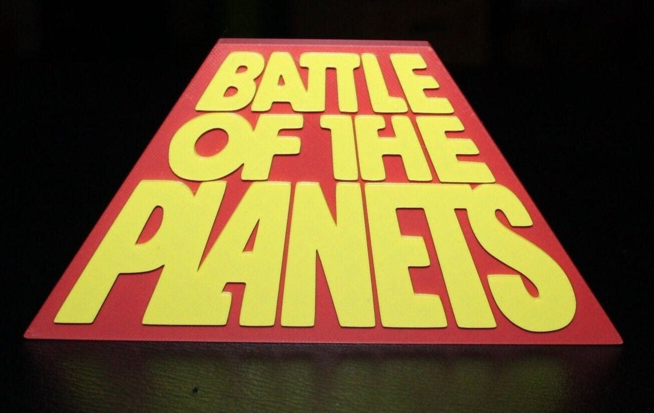 Battle of the Planets 3D printed Logo Sign Wall Desk Shelf Art