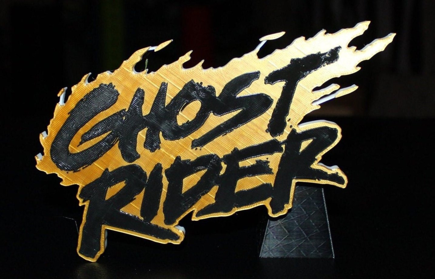 Ghost Rider Sign Ghost Rider 3D printed Logo Sign Wall Desk Shelf Art – WindyCity3D