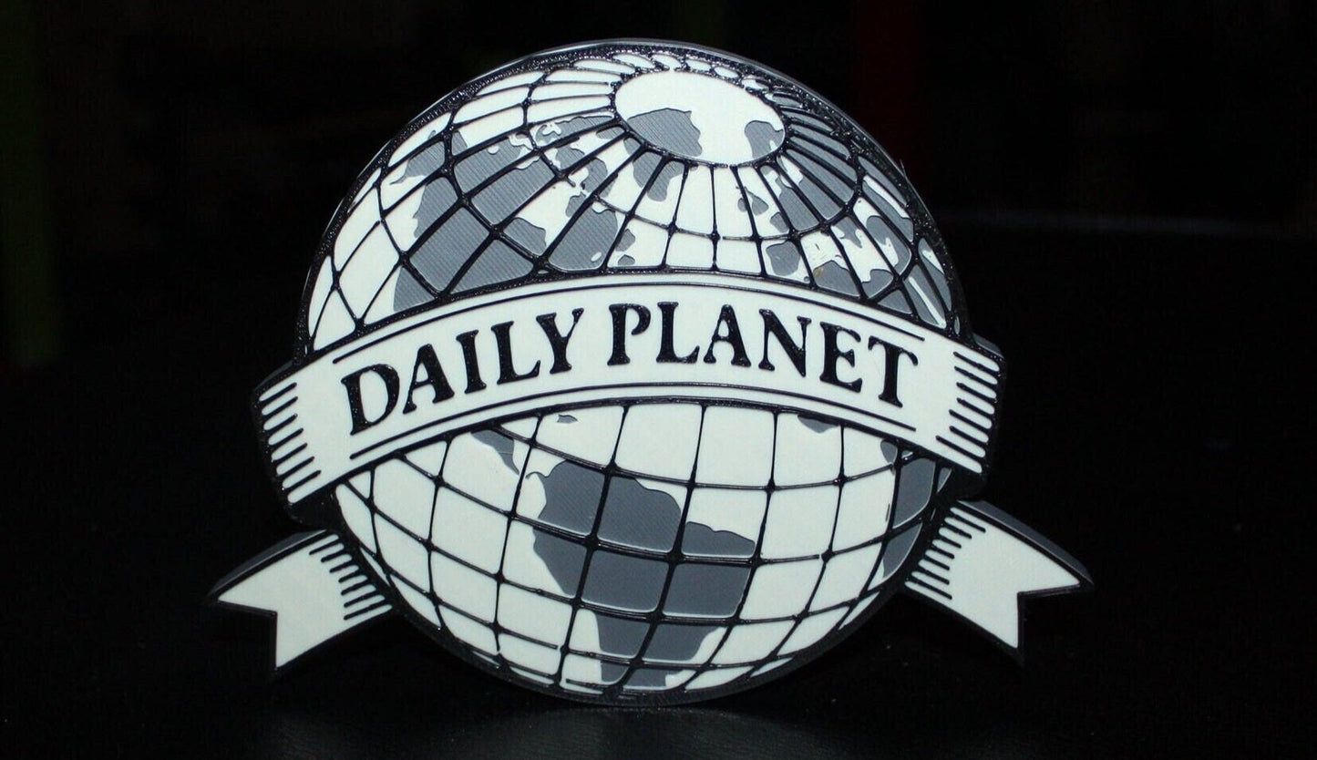 Daily Planet 3D printed Logo Art