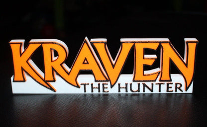 Kraven The Hunter 3D printed Comic Logo Art