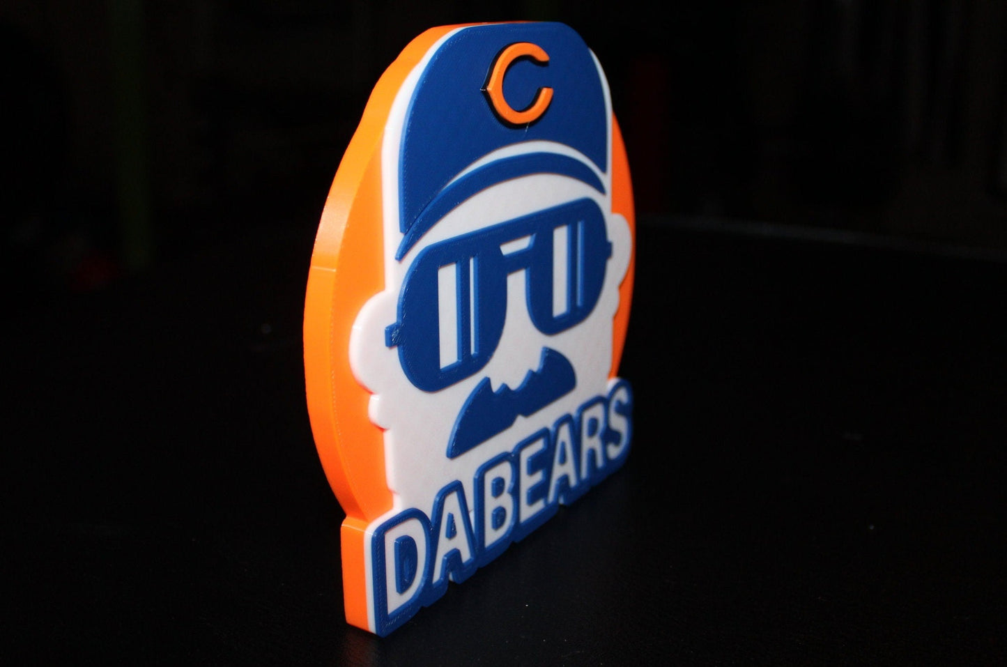 Da Bears 3D printed Logo Sign Wall Desk Shelf Art