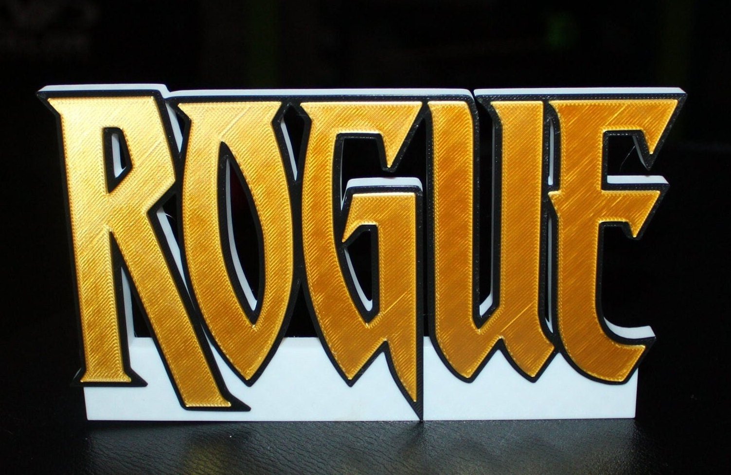 Rogue 3D printed Comic Logo Art