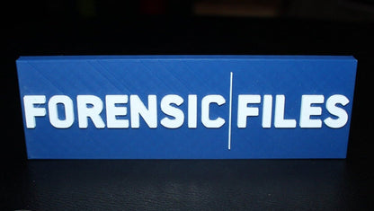 Forensic Files 3D printed Logo Sign Wall Desk Shelf Art