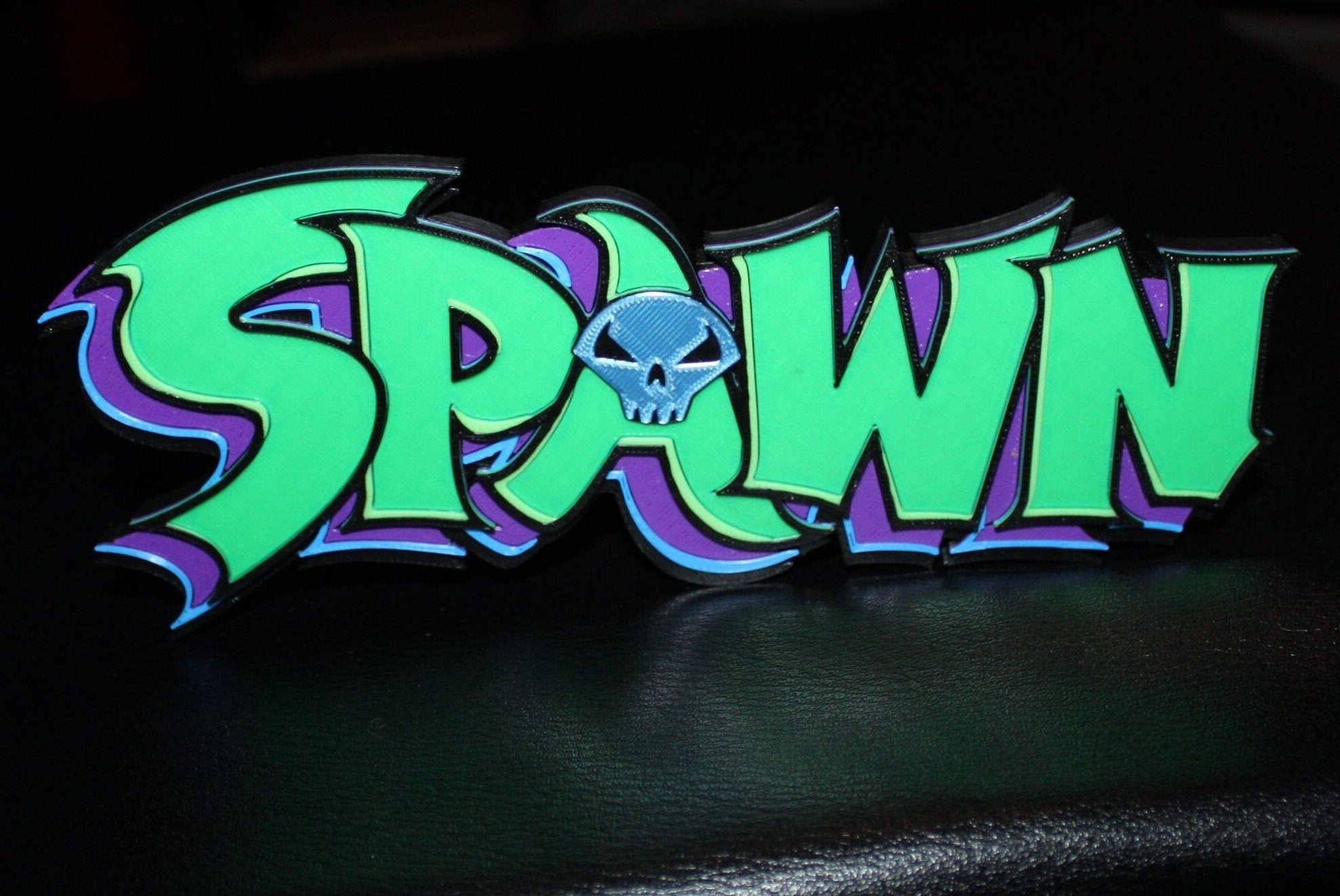 Spawn 3D printed Logo Sign Wall Desk Shelf Art – WindyCity3D