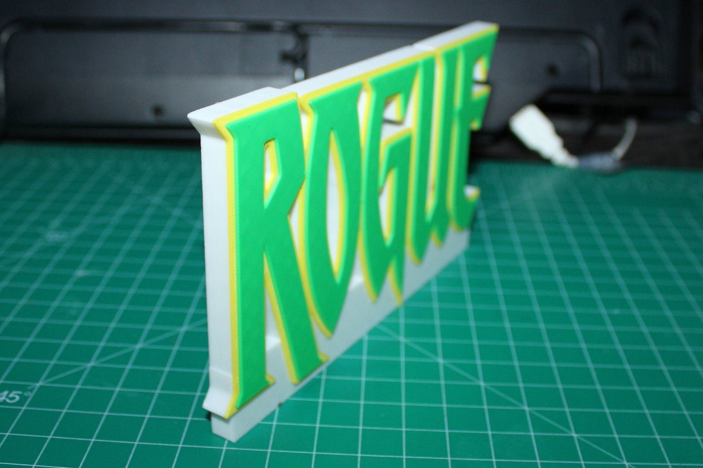 Rogue 3D printed Comic Logo Art