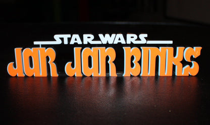 Jar Jar Binks 3D printed Logo Art