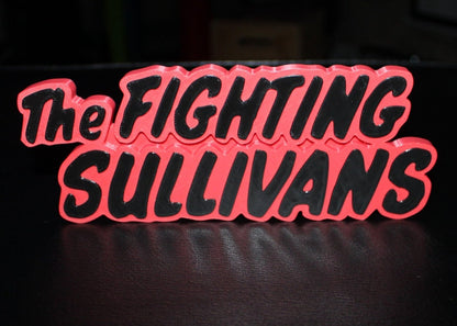 Sullivan Wolves Logo The Fighting Sullivans Movie 3D printed Logo Sign Wall Desk Shelf Art ...