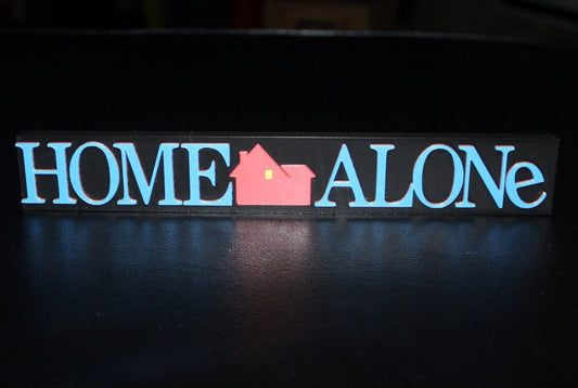 Home Alone 3D printed Logo Sign Wall Desk Shelf Art