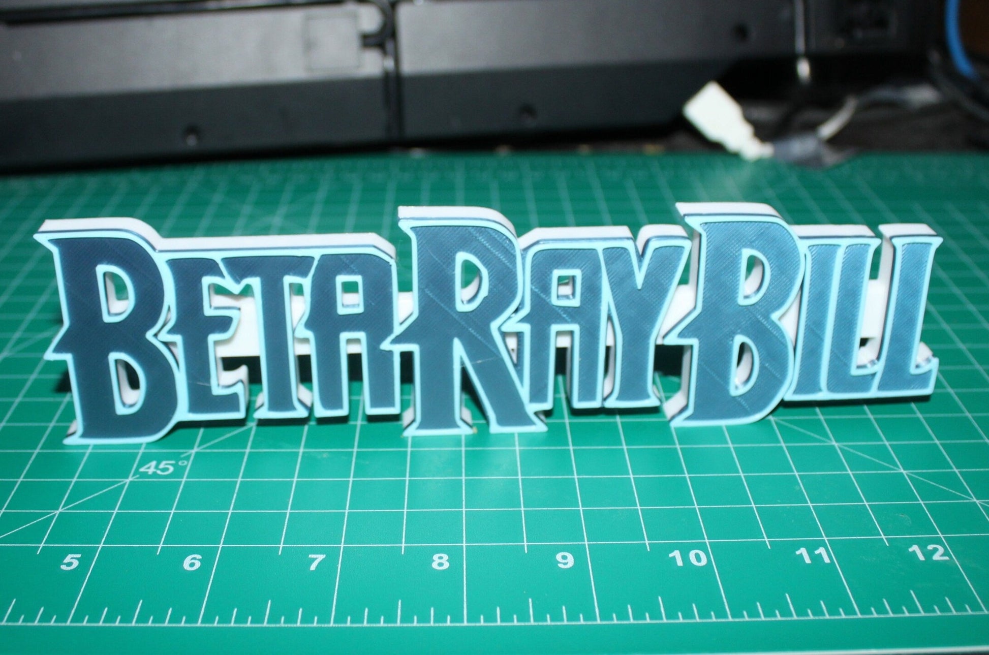 Beta Ray Bill 3D printed Comic Logo Art