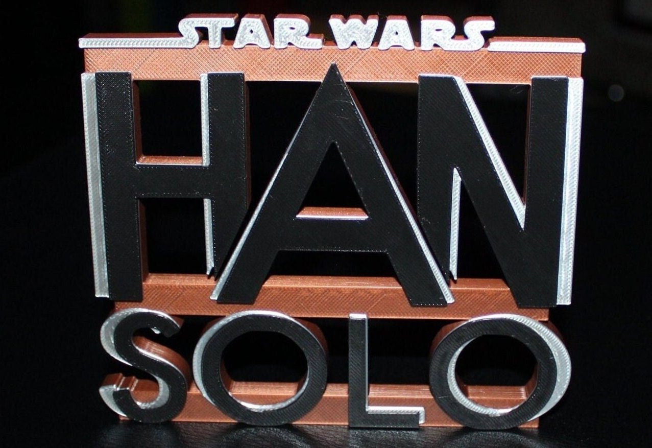 Han Solo 3D printed Logo Art