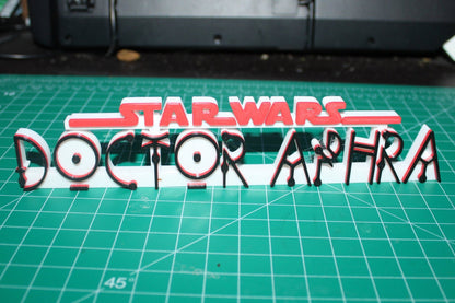 Doctor Aphra 3D printed Logo Art