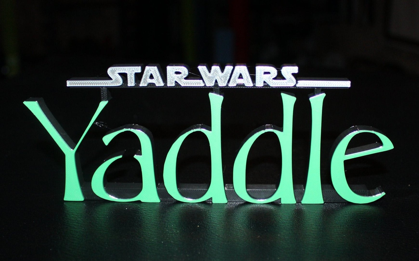 Yaddle 3D printed Logo Art