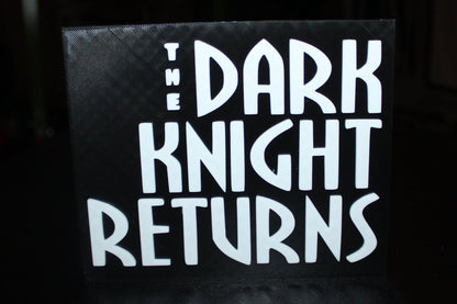 The Dark Knight Returns 3D printed Logo Art