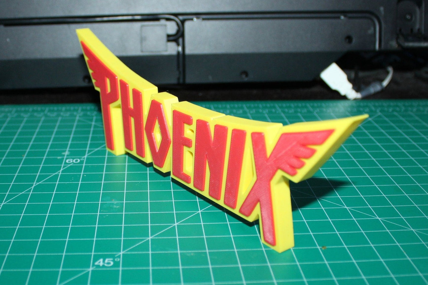 Phoenix 3D printed Comic Logo Art