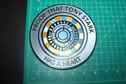 Proof that Tony Stark has a heart 3D printed Logo Art