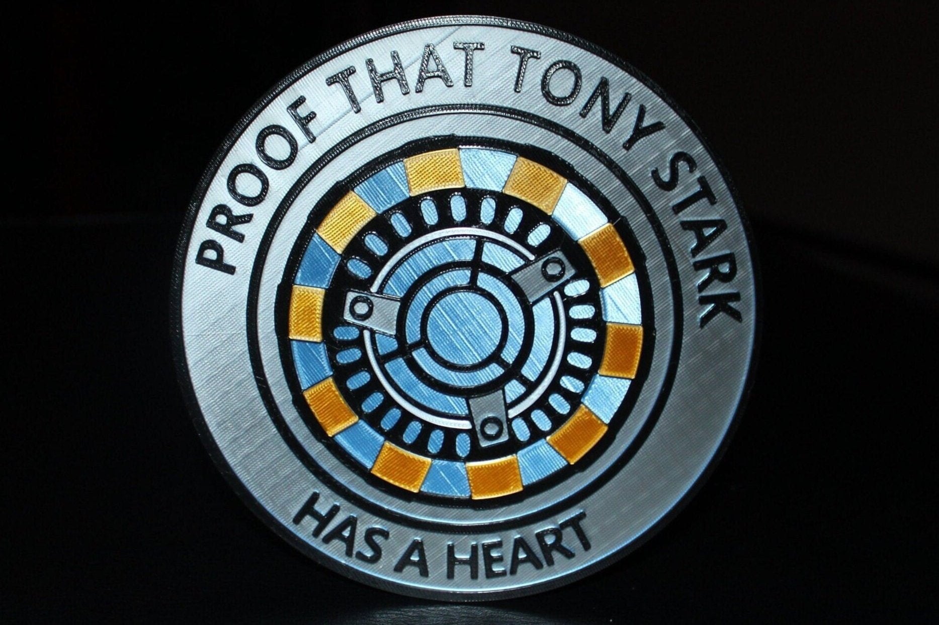 Proof that Tony Stark has a heart 3D printed Logo Art