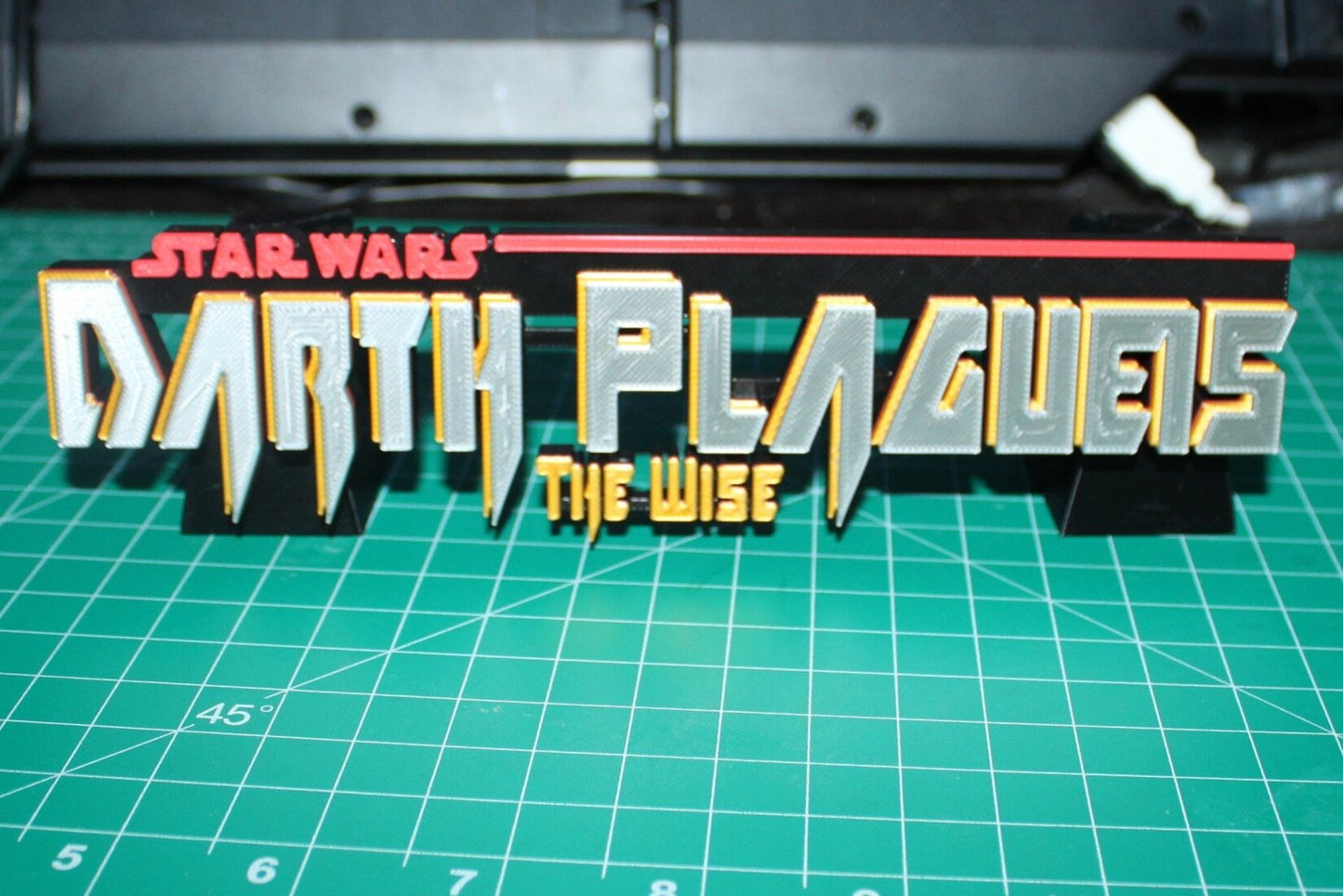 Darth Plagueis 3D printed Logo Art