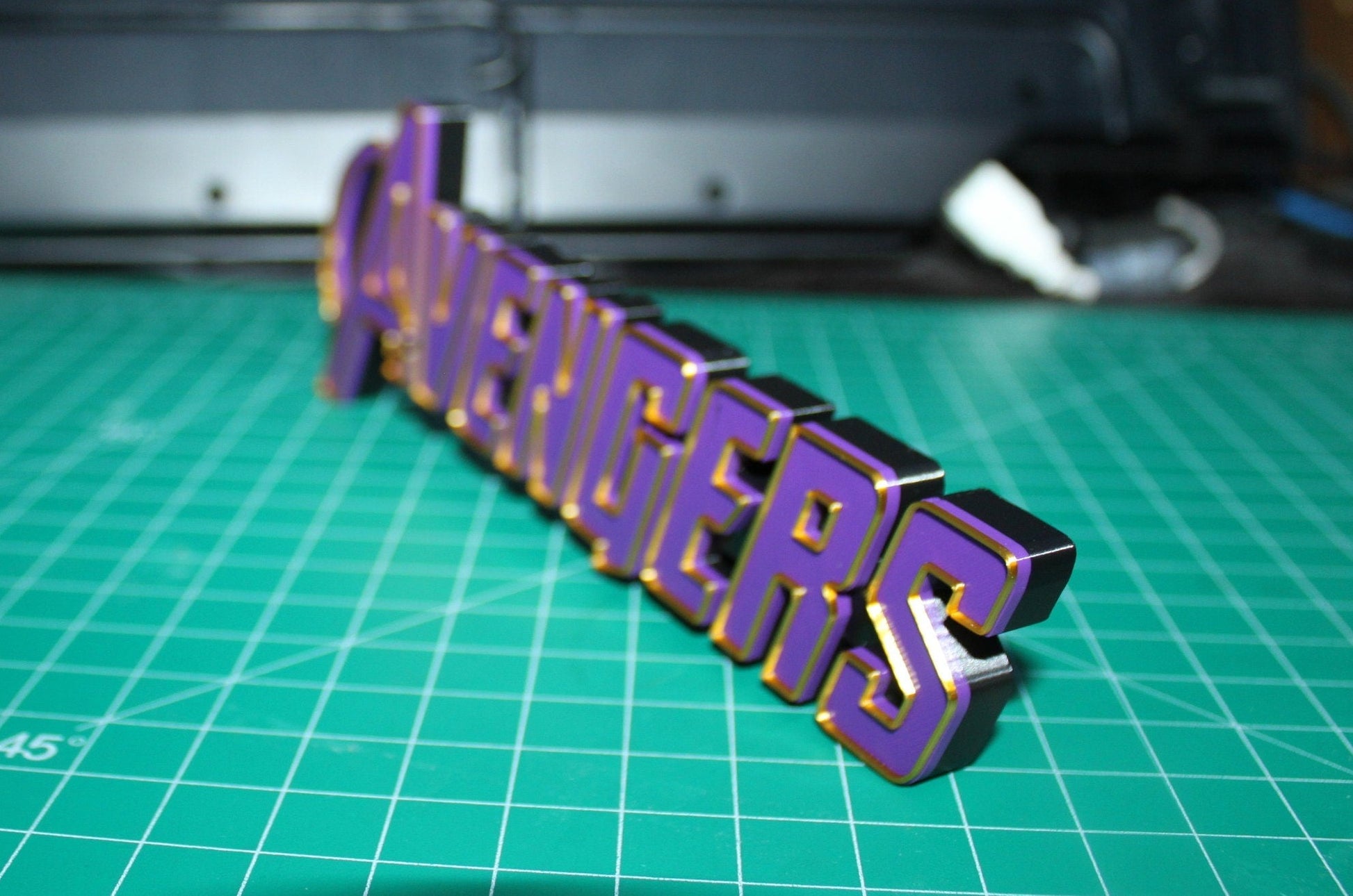 Avengers 3D printed Comic Logo Art