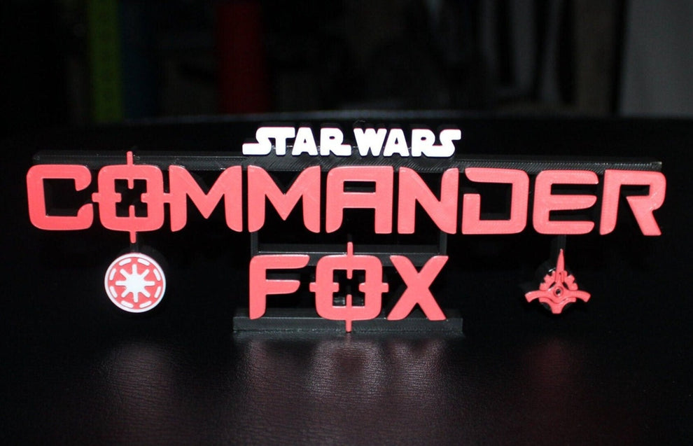 Commander Fox 3D printed Logo Sign Wall Desk Shelf Art – WindyCity3D
