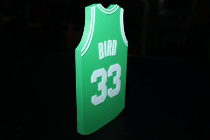 Celtics Larry Bird #33 Jersey 3D printed Logo Sign Wall Desk Shelf Art