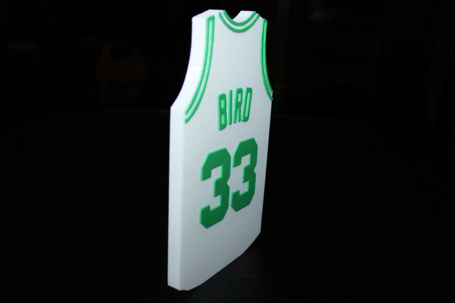 Celtics Larry Bird #33 Jersey 3D printed Logo Sign Wall Desk Shelf Art