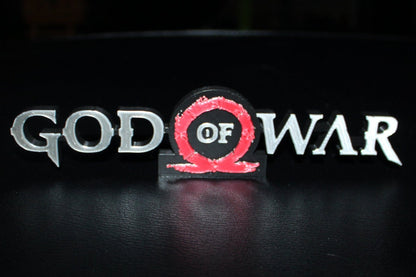 God of War Video Game 3D printed Logo Sign Wall Desk Shelf Art