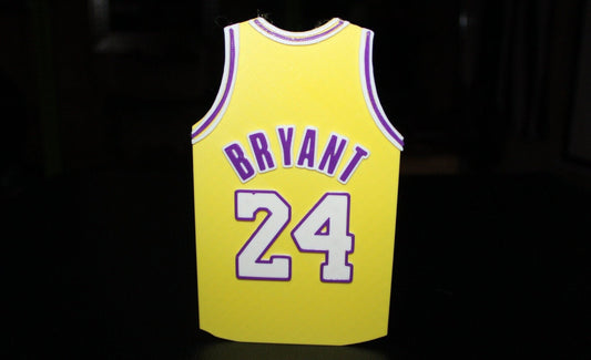 Kobe Bryant Lakers Jersey 3D printed Logo Sign Wall Desk Shelf Art