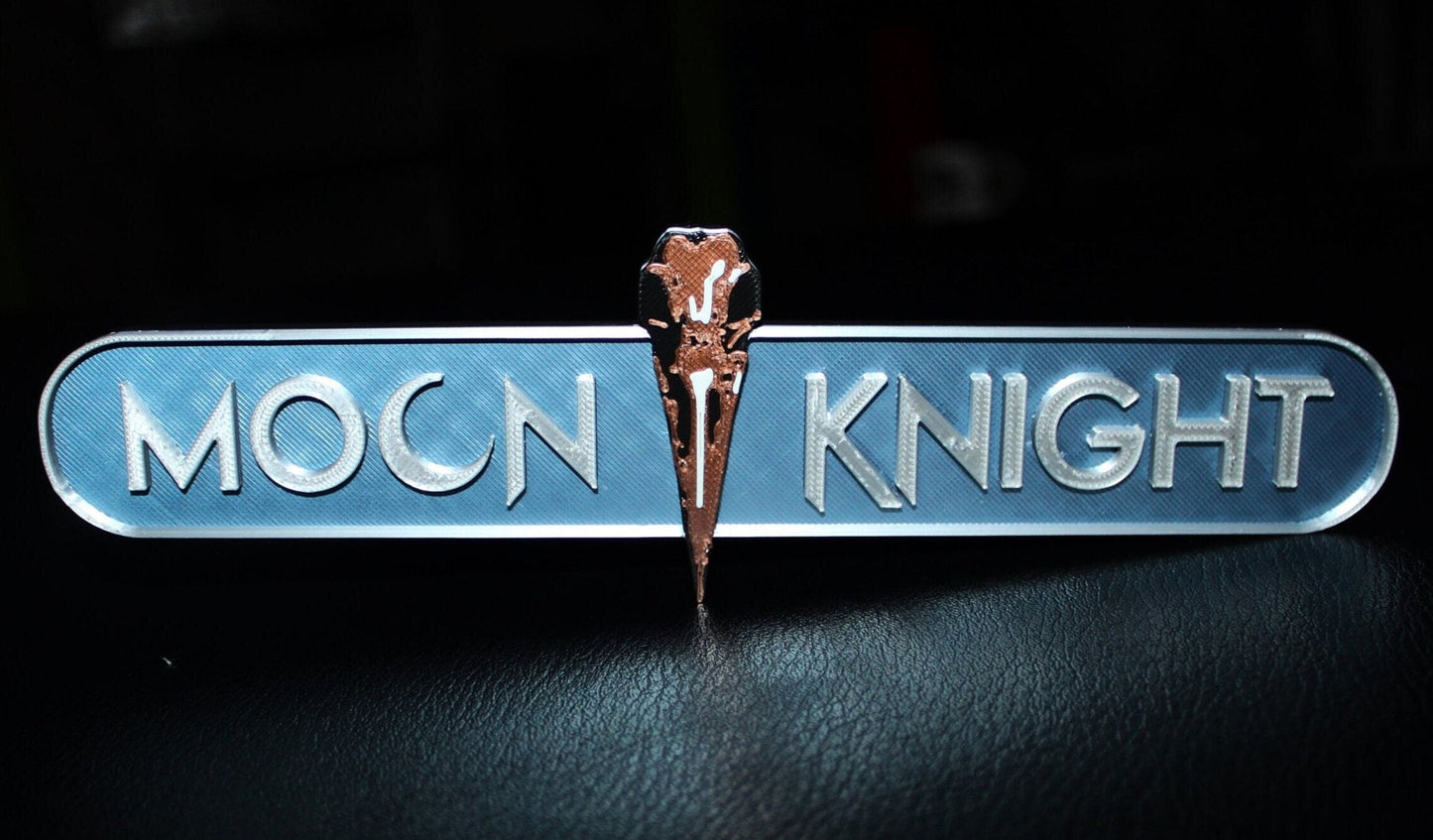 Moon Knight 3D printed Logo Sign Wall Desk Shelf Art