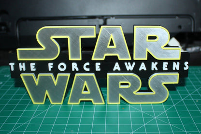 Star Wars The Force Awakens 3D printed Logo Art