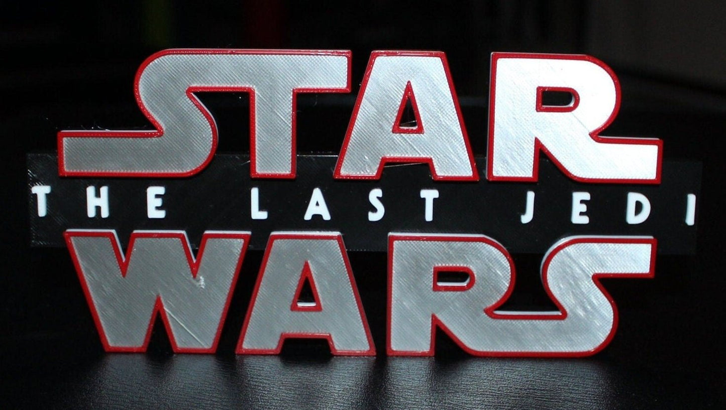 Star Wars The Last Jedi 3D printed Logo Art