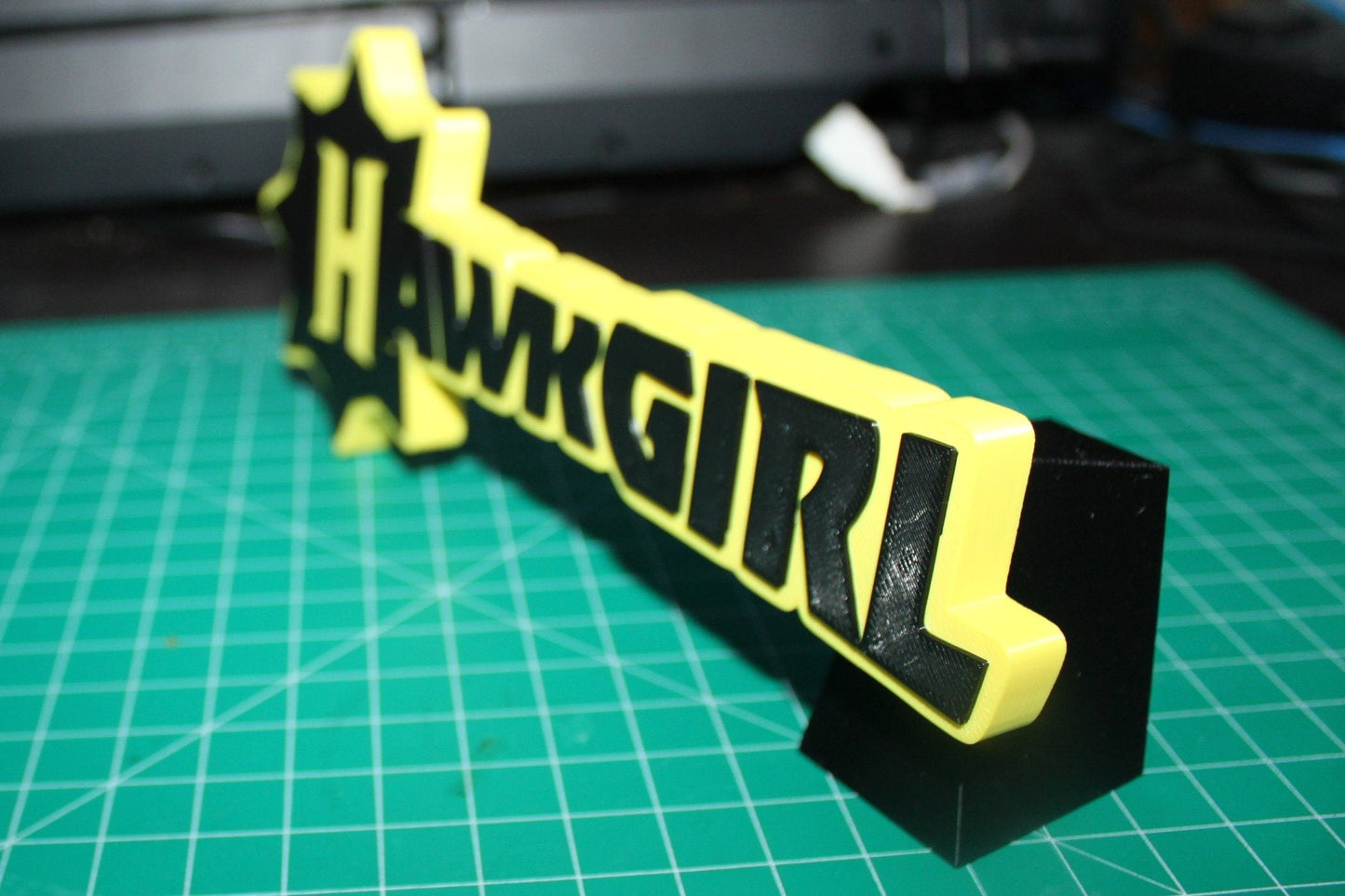 Hawkgirl 3D printed Comic Logo Art