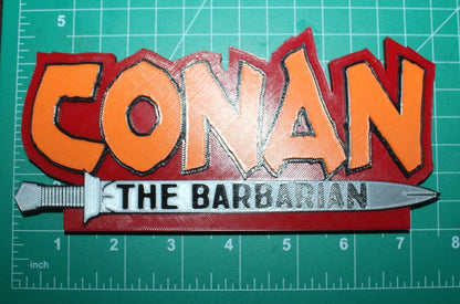 Conan The Barbarian 3D printed Comic Logo Art