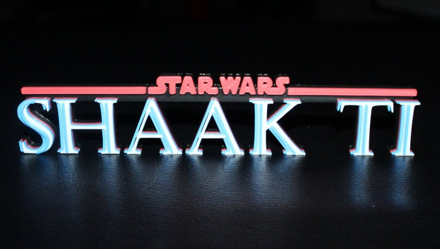 Shaak Ti 3D printed Logo Art