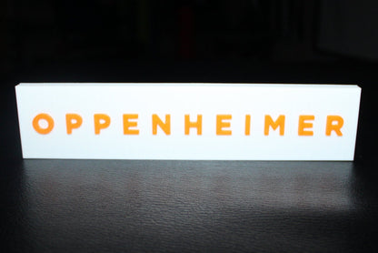 Oppenheimer 3D printed Logo Sign Wall Desk Shelf Art