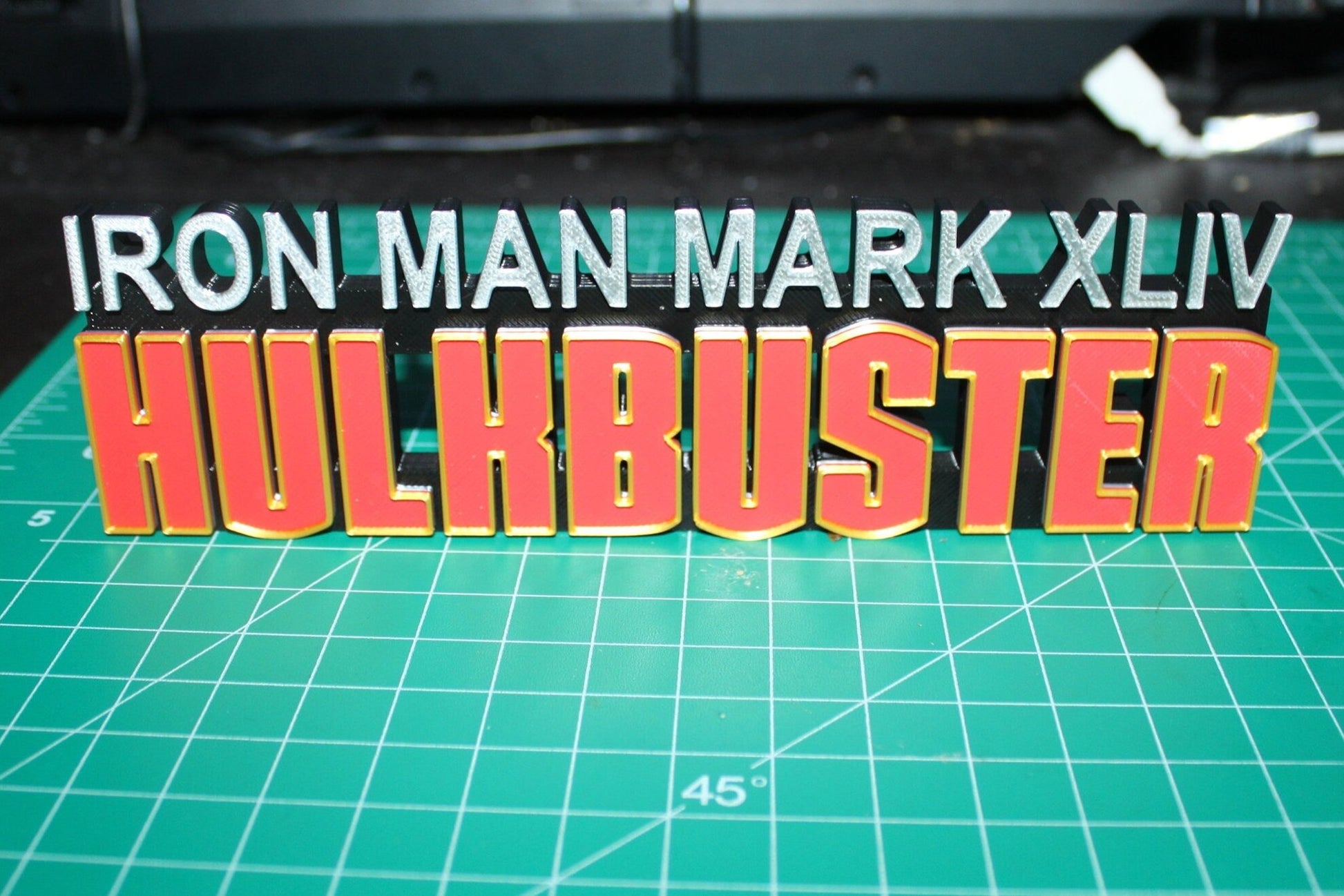 HulkBuster 3D printed Comic Logo Art