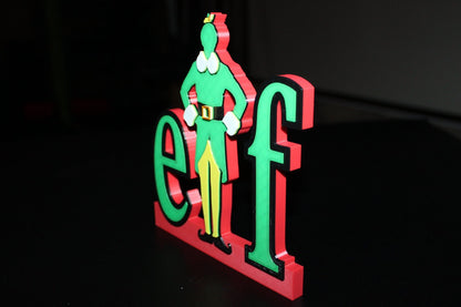 Elf Movie 3D printed Logo Sign Wall Desk Shelf Art