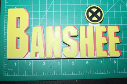 Banshee 3D printed Comic Logo Art