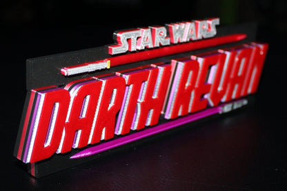 Darth Revan w/lightsabers 3D printed Logo Art