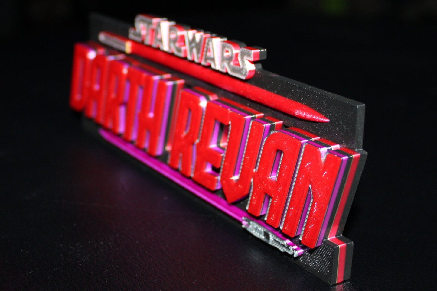 Darth Revan w/lightsabers 3D printed Logo Art