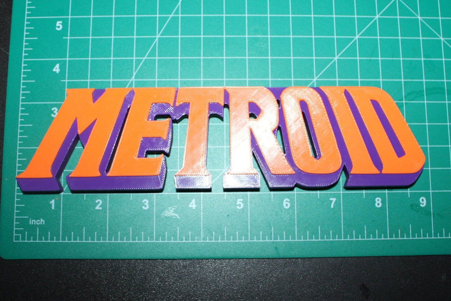 Metroid 3D printed Logo Sign Wall Desk Shelf Art