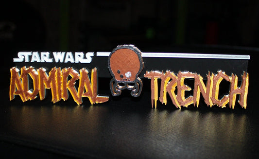 Admiral Trench 3D printed Comic Logo Art