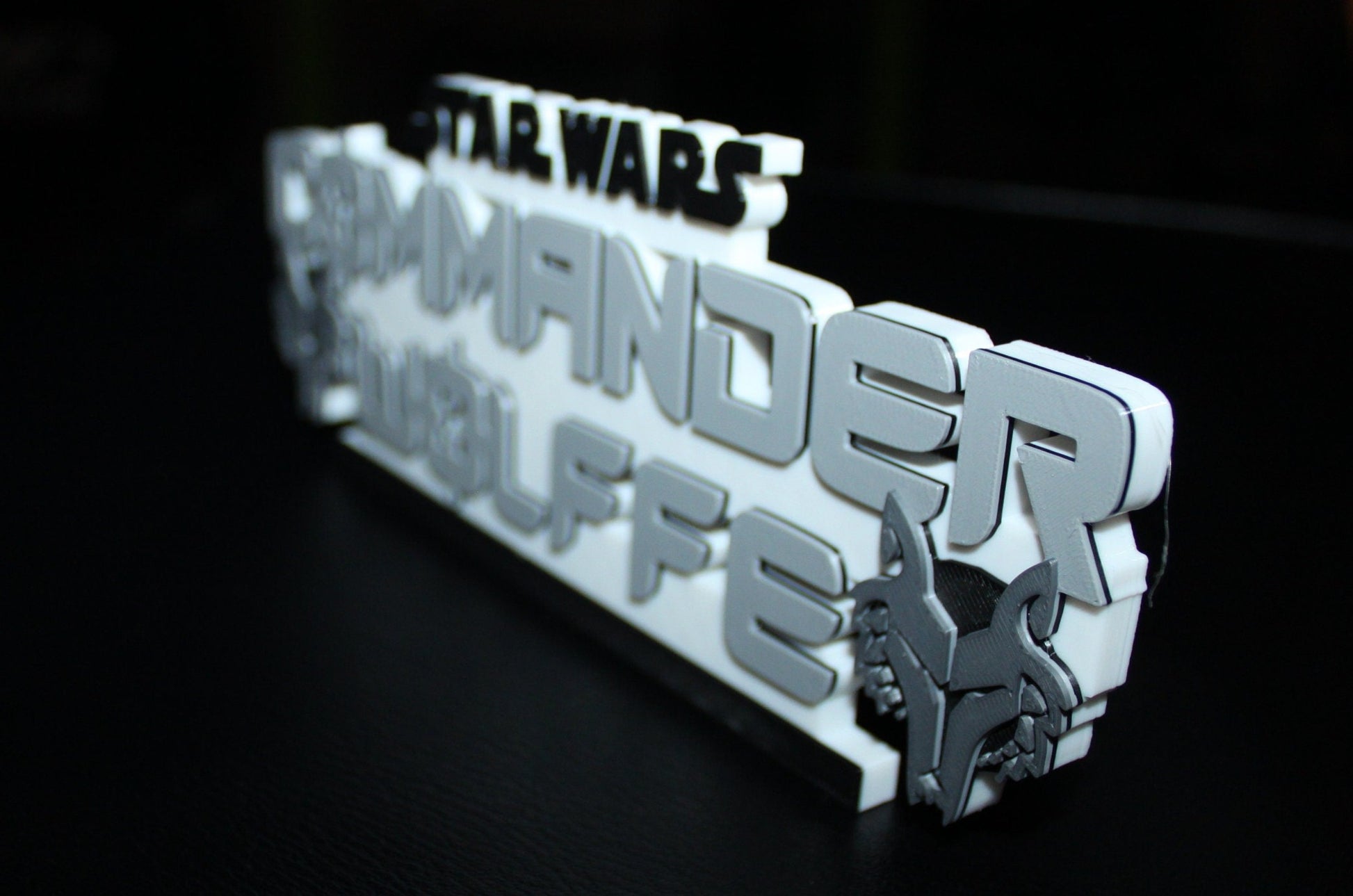 Commander Wolffe 3D printed Logo Art