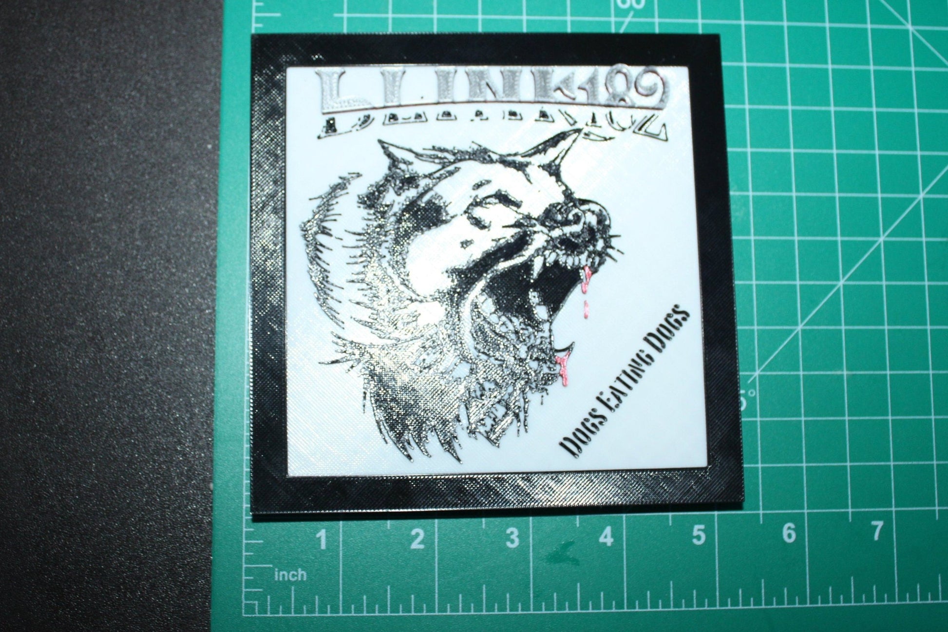 Blink 182 Dogs Eating Dogs EP 3D Printed Logo Art